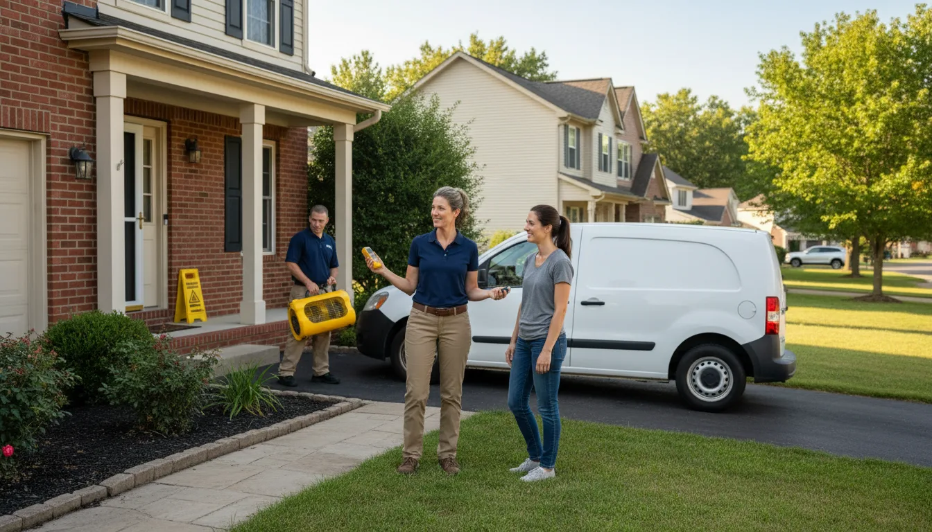 Residential water damage restoration in Rebuck, PA